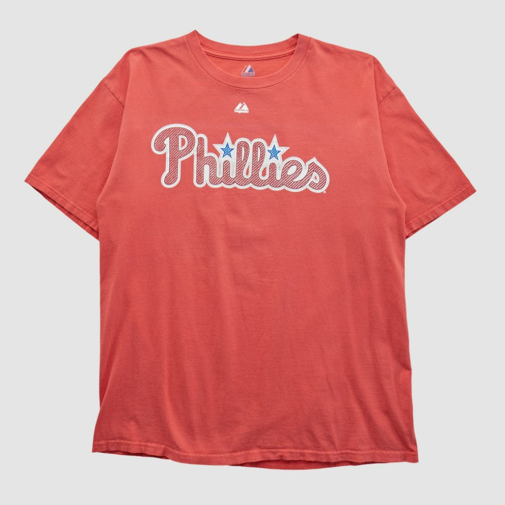 Philadelphia Phillies Majestic 2000s T-shirt - Red - Vintage - Fanatics Online