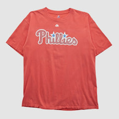 Philadelphia Phillies Majestic 2000s T-shirt - Red - Vintage - Fanatics Online
