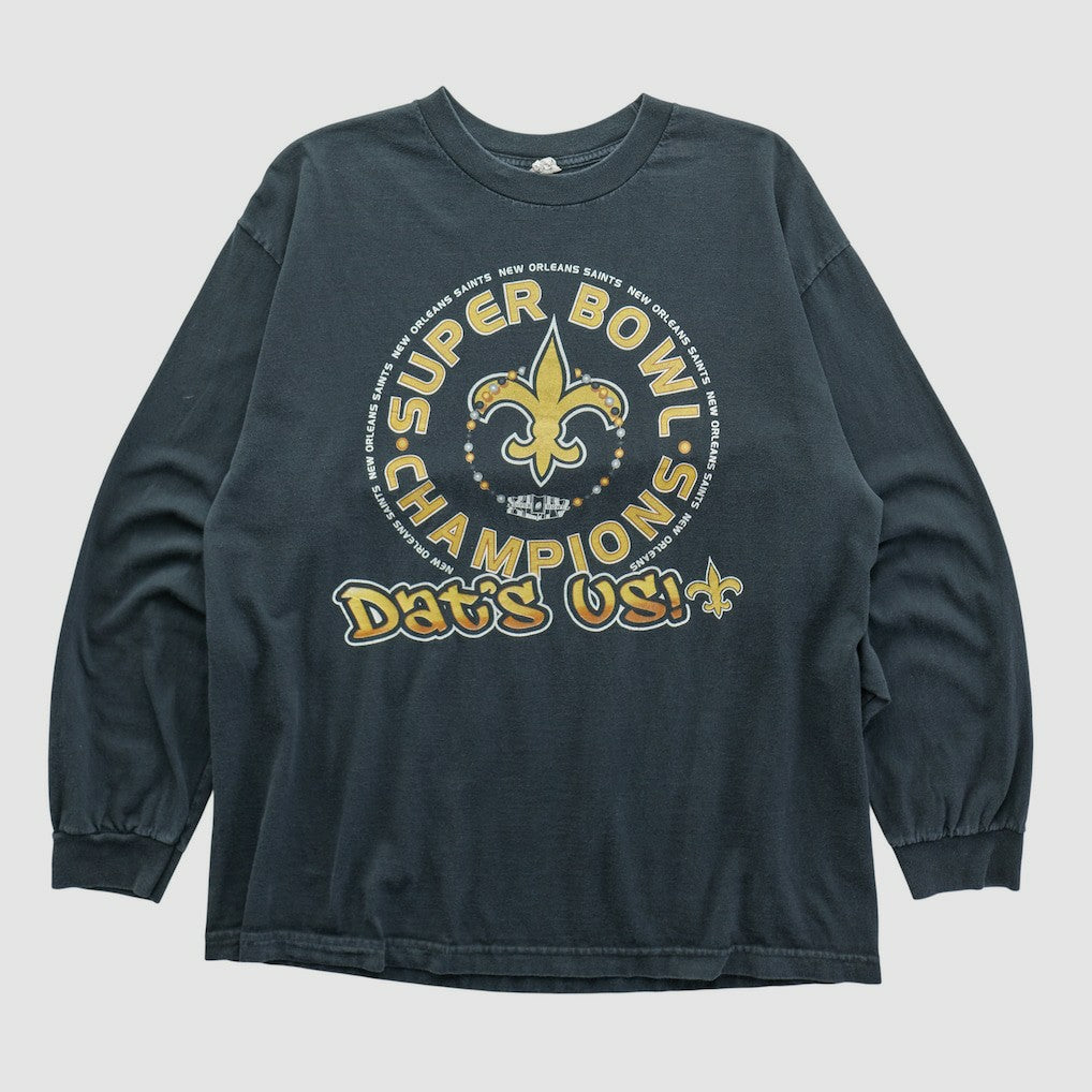 Fanatics New Orleans Saints Alstyle 2010 Long Sleeve T-shirt Black Vintage