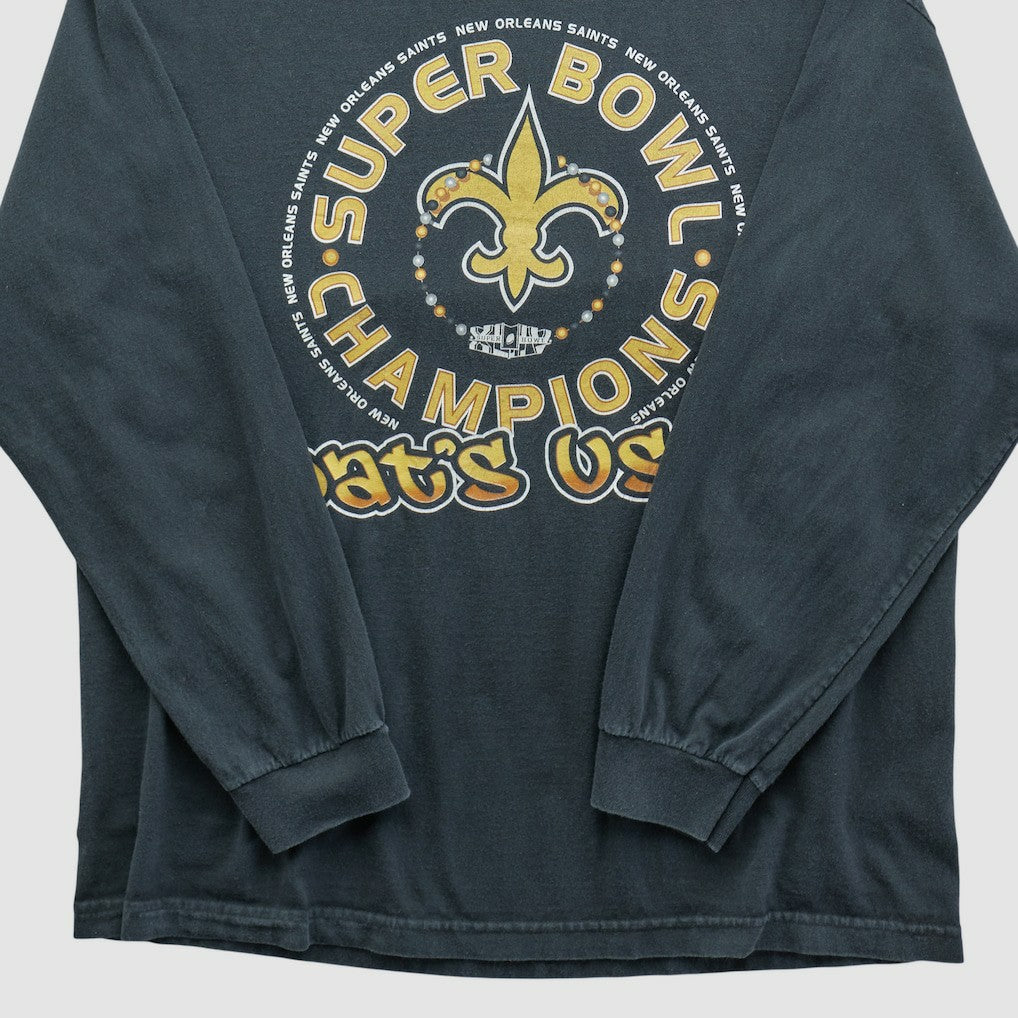 Fanatics New Orleans Saints Alstyle 2010 Long Sleeve T-shirt Black Vintage