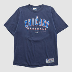 Chicago Cubs Majestic 2000s T-shirt - Navy - Vintage - Fanatics Online