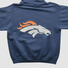 Fanatics Denver Broncos 2000s Hooded Pullover Sweatshirt Navy Vintage