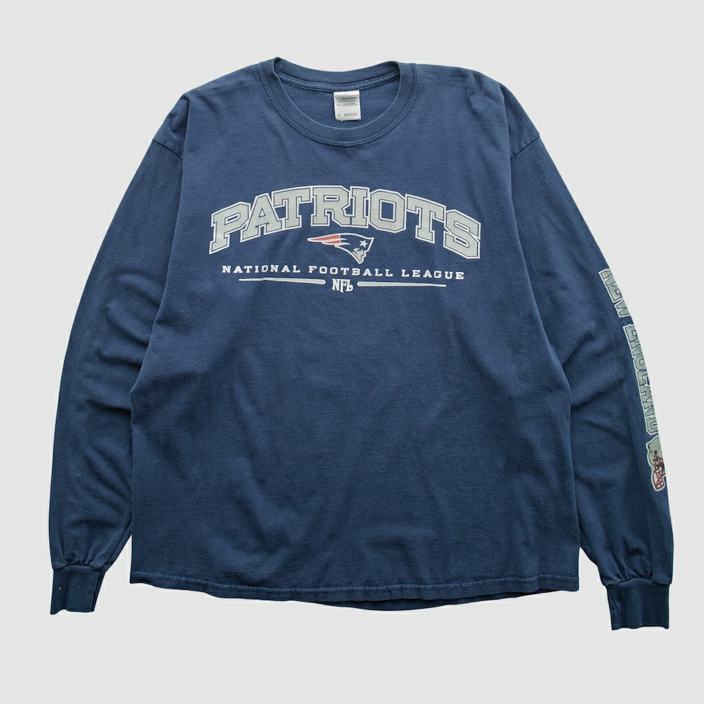 Fanatics New England Patriots Gildan 2000s Long Sleeve T-shirt Navy Vintage