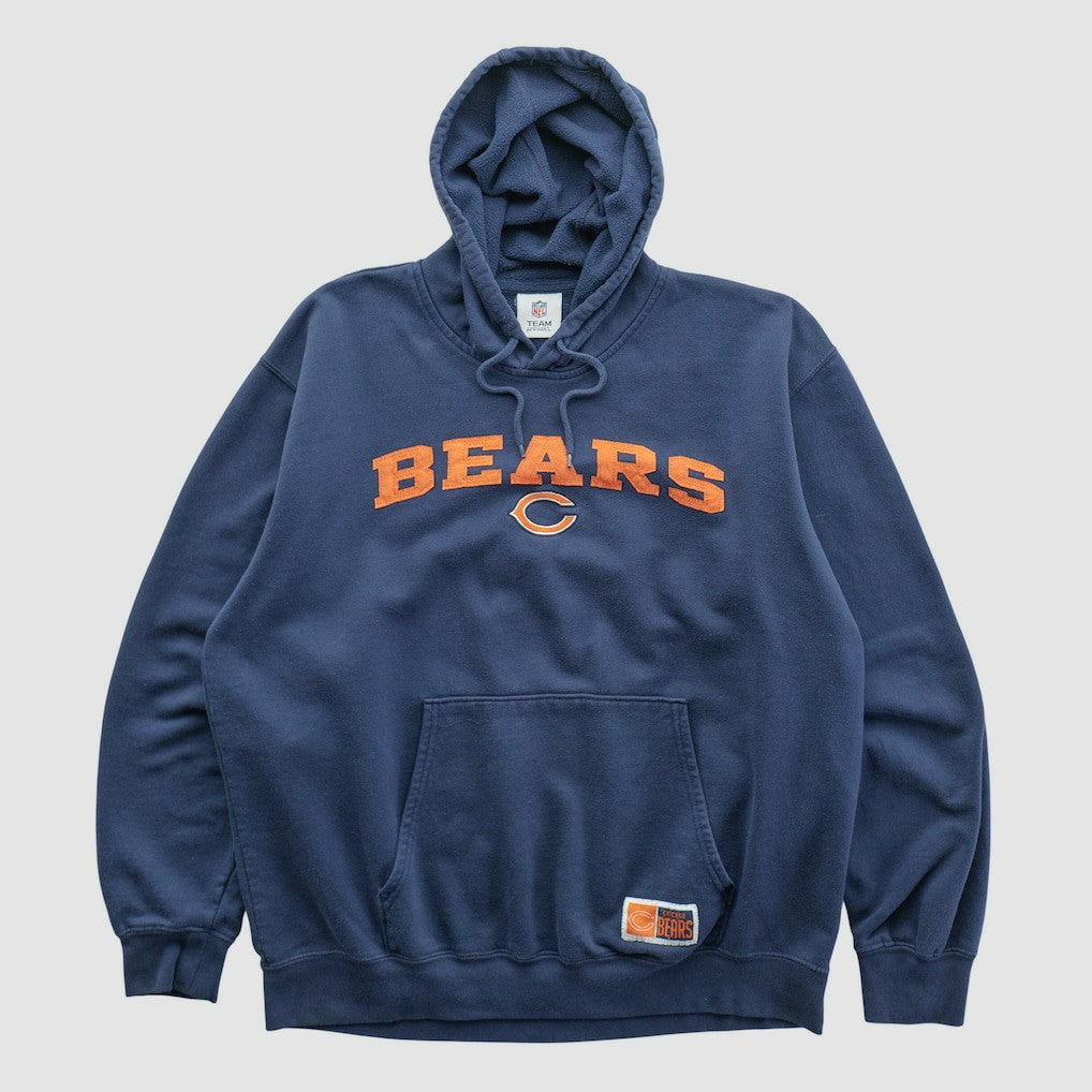 Fanatics Chicago Bears NFL 2010s Hooded Pullover Sweatshirt Navy Vintage