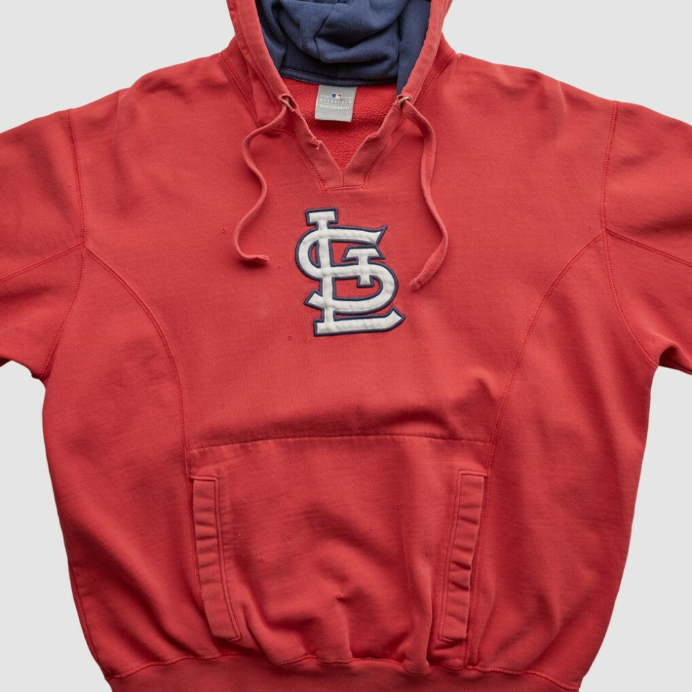 St. Louis Cardinals Genuine Merchandise 2000s Hooded Pullover Sweatshirt - Red - Vintage - Fanatics on Sale