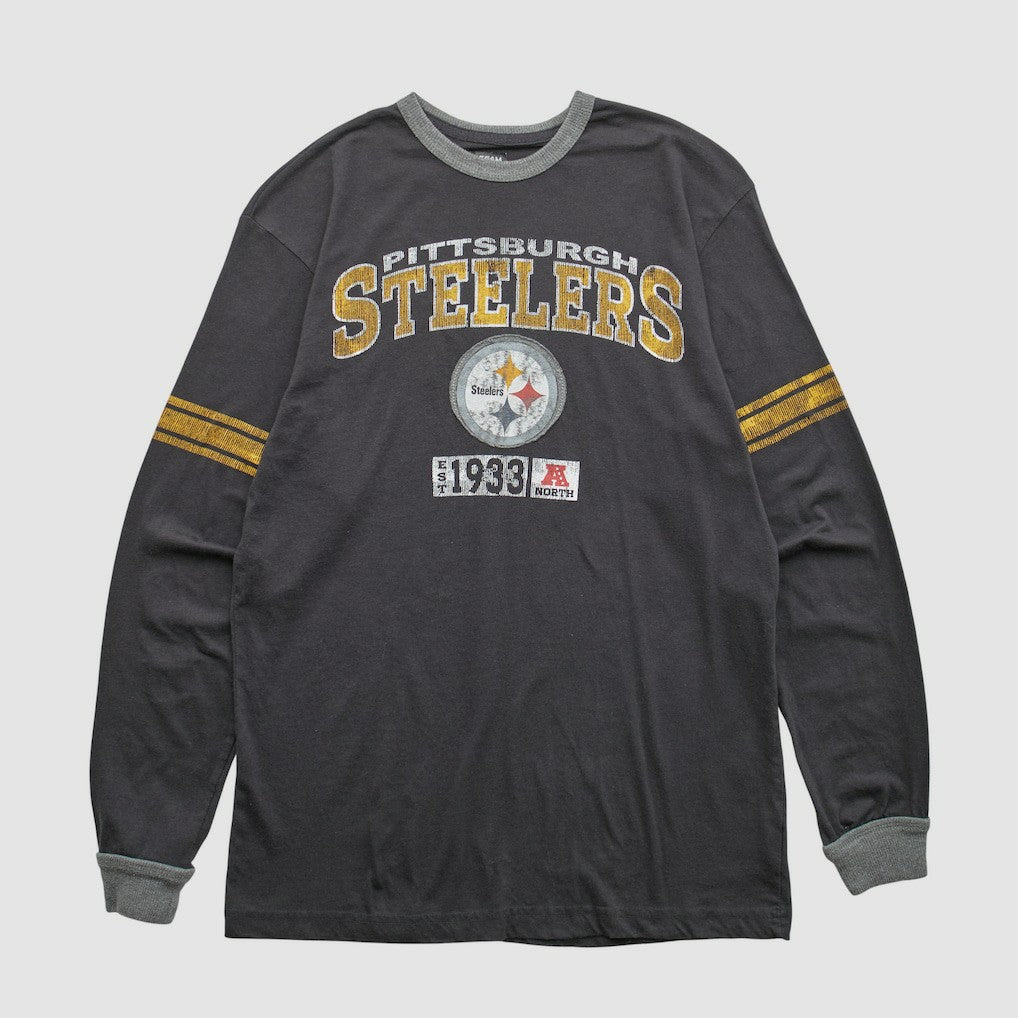 Fanatics Pittsburgh Steelers NFL 2010s Long Sleeve T-shirt Black Vintage