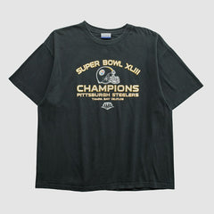 Fanatics Super Bowl XLIII Reebok 2009 T-shirt Black Vintage