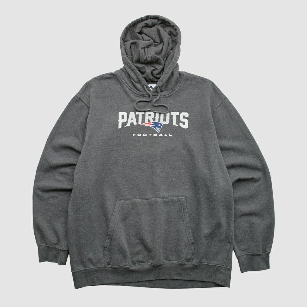 Fanatics New England Patriots Majestic 2010s Hooded Pullover Sweatshirt Charcoal Vintage
