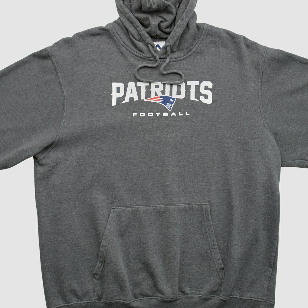 Fanatics New England Patriots Majestic 2010s Hooded Pullover Sweatshirt Charcoal Vintage