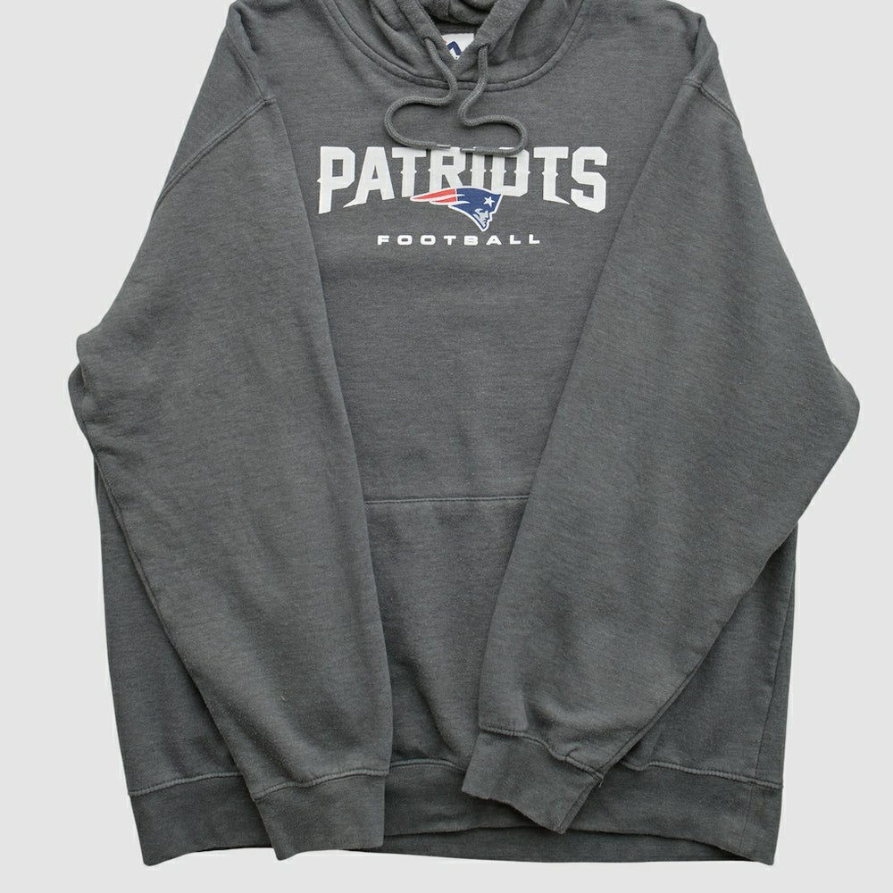 Fanatics New England Patriots Majestic 2010s Hooded Pullover Sweatshirt Charcoal Vintage