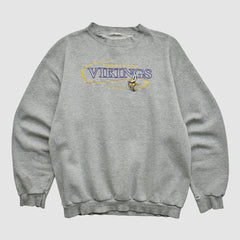 Fanatics Minnesota Vikings 90s Pullover Sweatshirt Heather Gray Vintage
