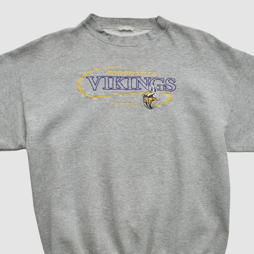 Fanatics Minnesota Vikings 90s Pullover Sweatshirt Heather Gray Vintage