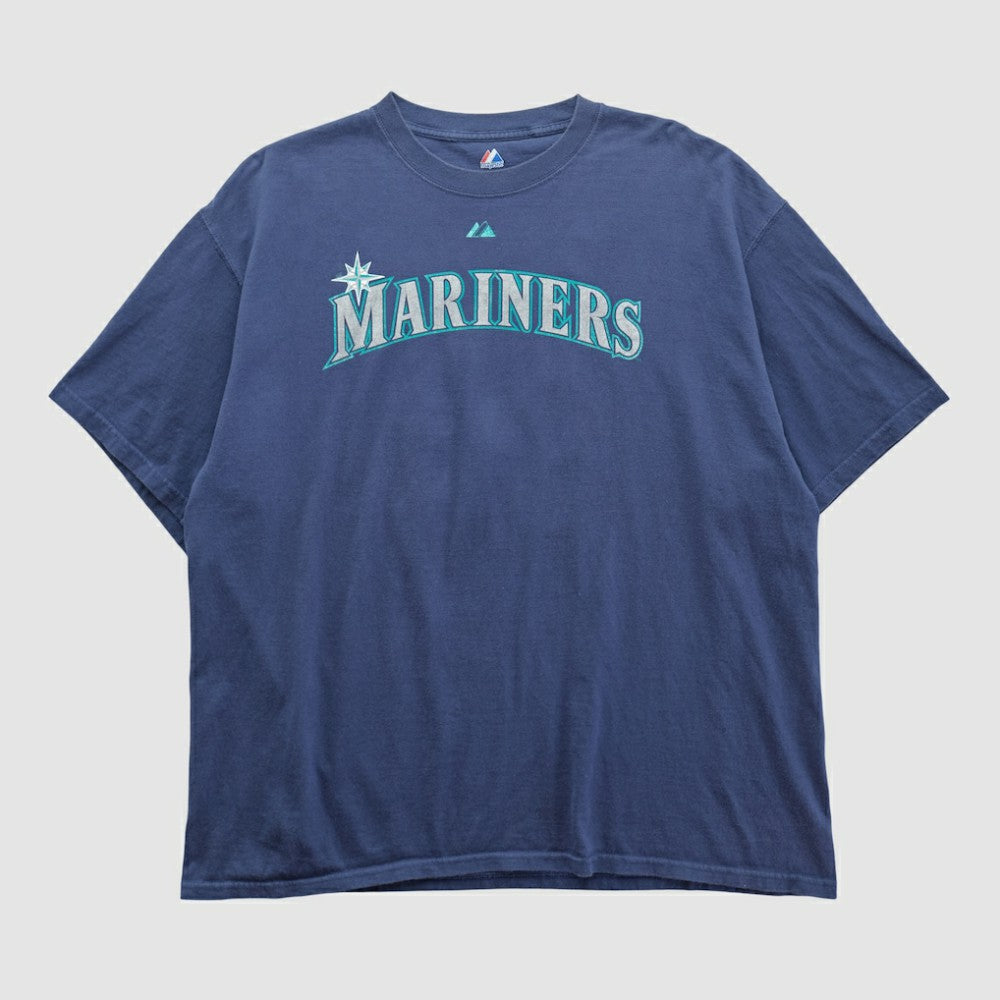 Seattle Mariners Majestic 2000s T-shirt - Navy - 2XVintage - Fanatics Lifestyle