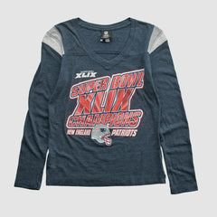 Fanatics Super Bowl XLIX Team Edition Apparel 2015 Long Sleeve T-shirt Navy Vintage