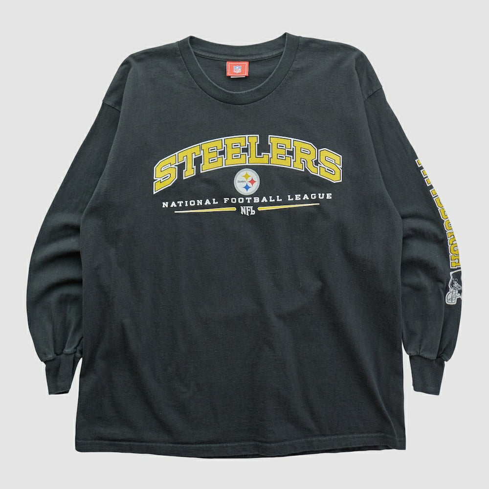 Fanatics Pittsburgh Steelers NFL 2000s Long Sleeve T-shirt Black Vintage