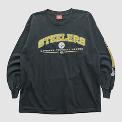 Fanatics Pittsburgh Steelers NFL 2000s Long Sleeve T-shirt Black Vintage