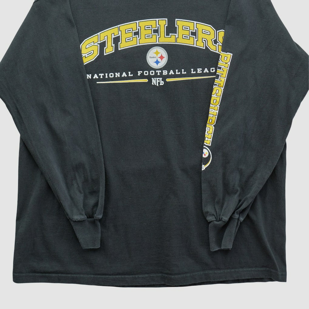 Fanatics Pittsburgh Steelers NFL 2000s Long Sleeve T-shirt Black Vintage