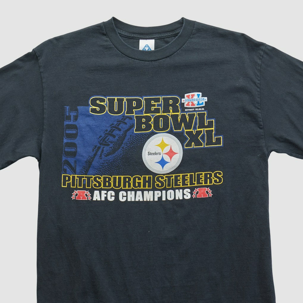 Fanatics Super Bowl XL Alstyle 2006 Long Sleeve T-shirt Black Vintage