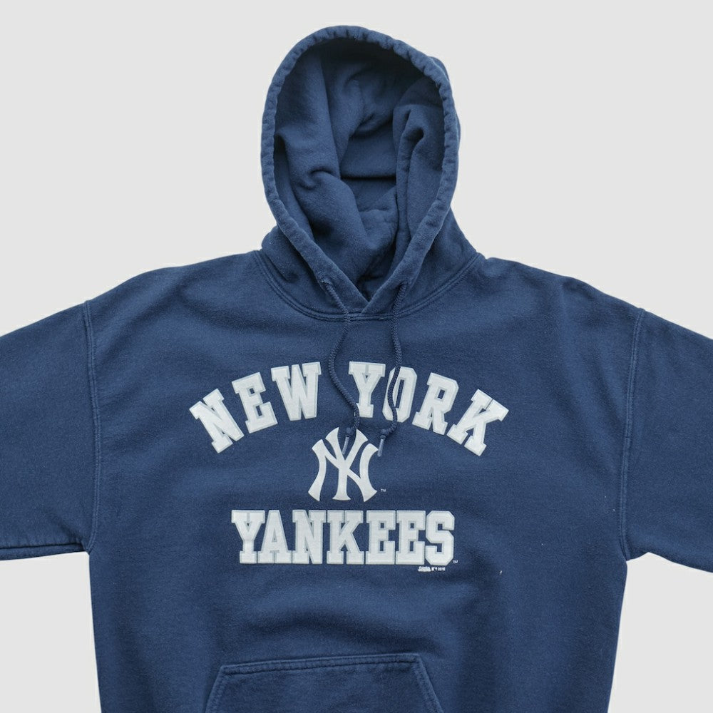New York Yankees Stitches 2010s Hooded Pullover Sweatshirt - Navy - XVintage - Fanatics Discount