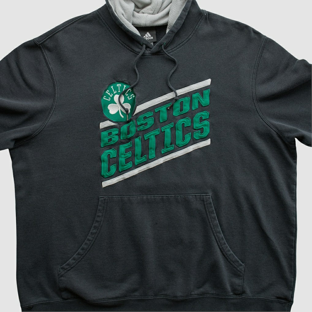 Boston Celtics 2010s Hooded Pullover Sweatshirt Black Vintage | Adidas online