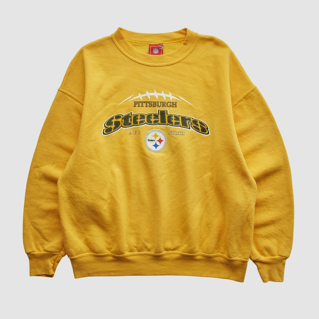 Fanatics Pittsburgh Steelers NFL 2000s Pullover Sweatshirt Yellow Vintage