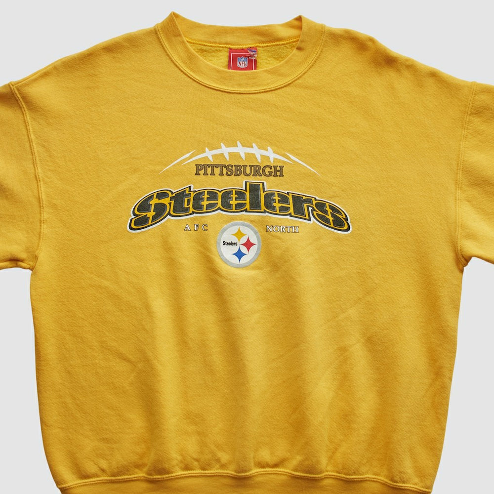 Fanatics Pittsburgh Steelers NFL 2000s Pullover Sweatshirt Yellow Vintage