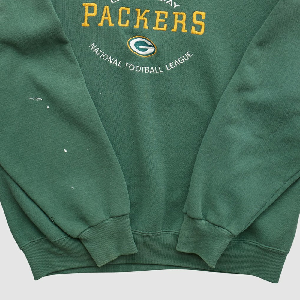 Fanatics Green Bay Packers Nutmeg 90s Pullover Sweatshirt Green Vintage