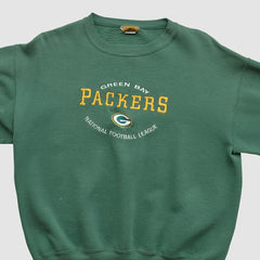 Fanatics Green Bay Packers Nutmeg 90s Pullover Sweatshirt Green Vintage