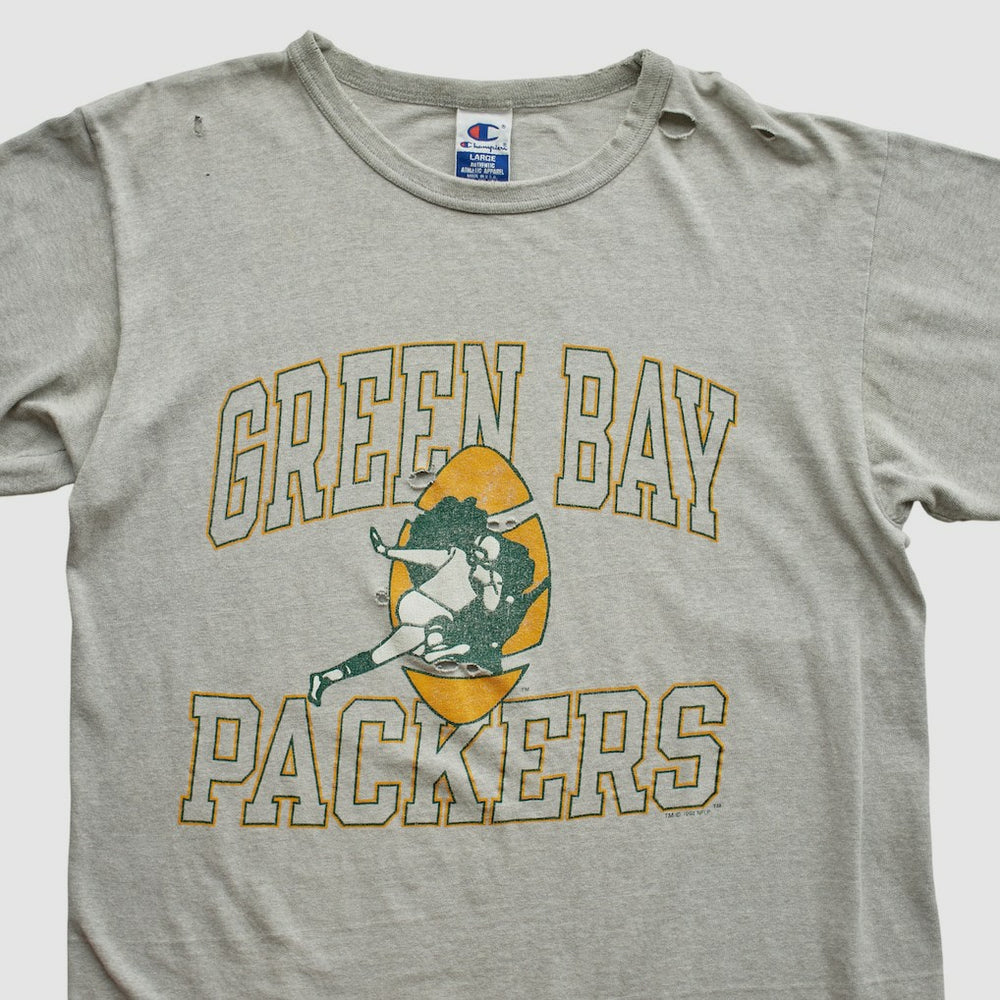 Fanatics Green Bay Packers Champion 90s T-shirt Heather Gray Vintage