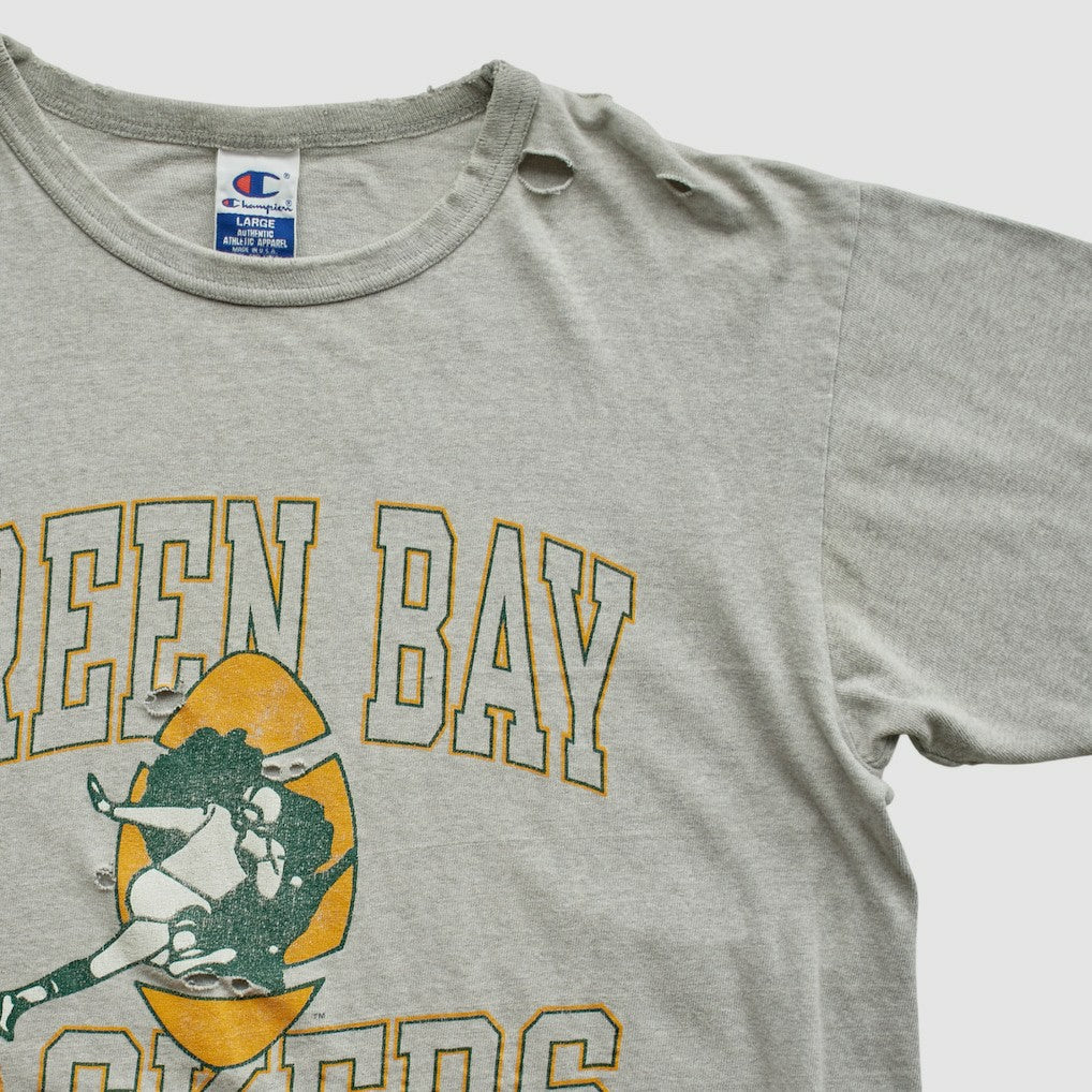 Fanatics Green Bay Packers Champion 90s T-shirt Heather Gray Vintage