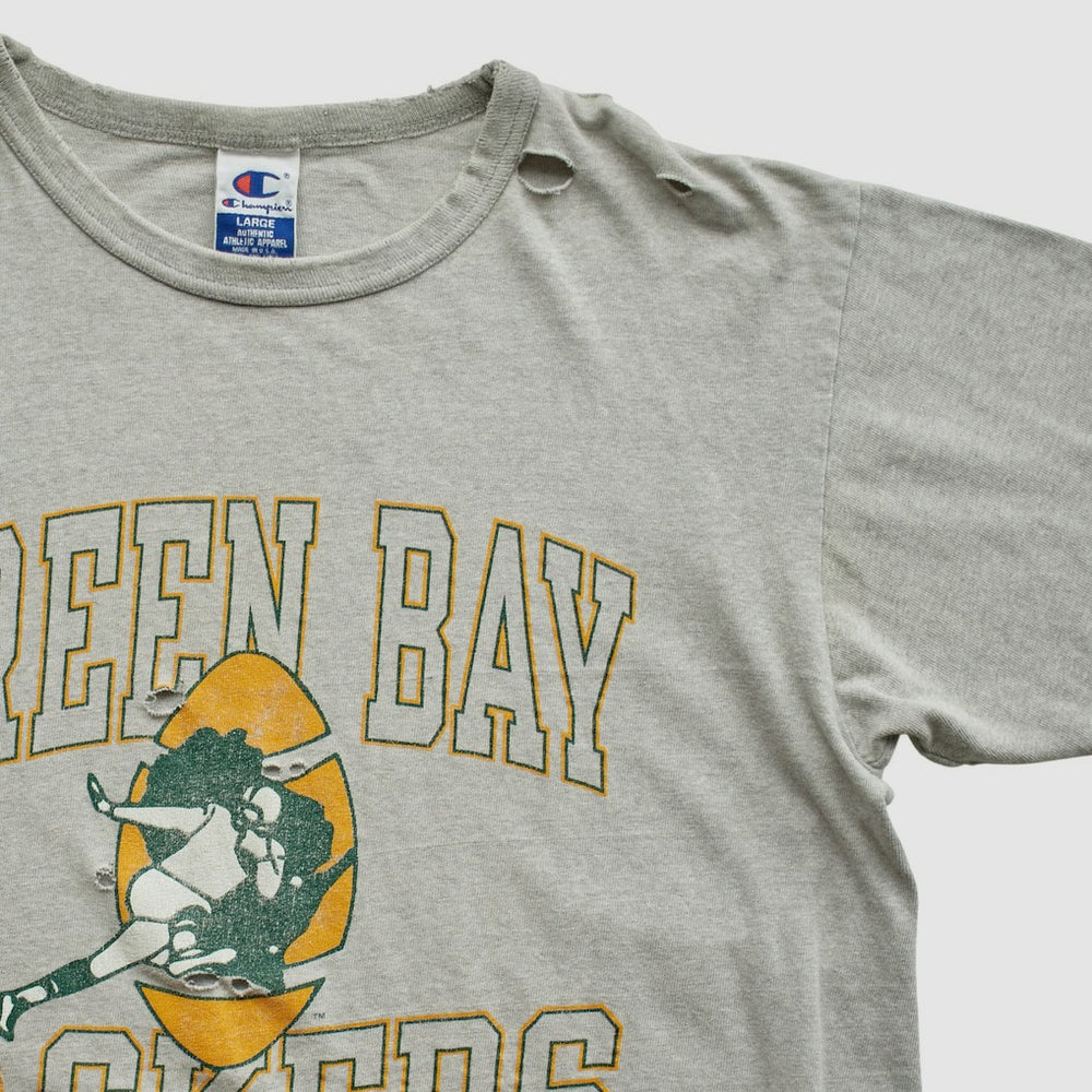 Fanatics Green Bay Packers Champion 90s T-shirt Heather Gray Vintage