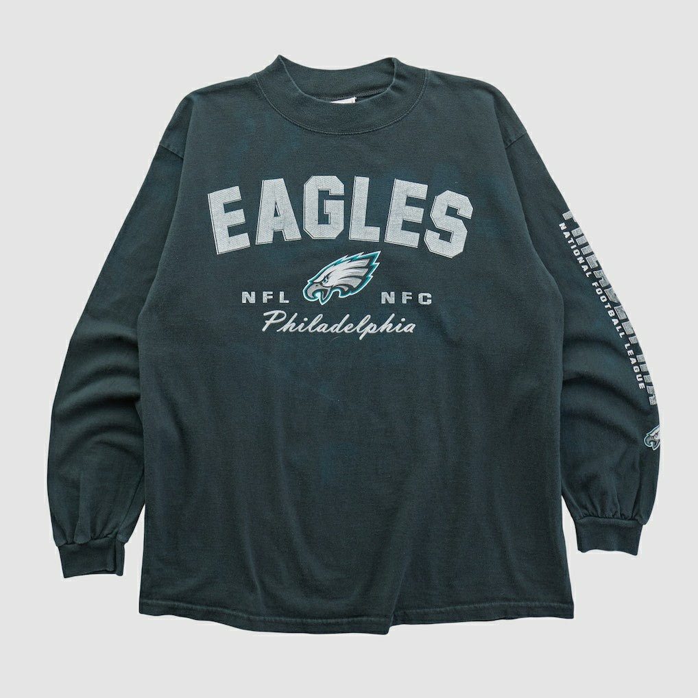 Fanatics Philadelphia Eagles NFL 2000s Long Sleeve T-shirt Charcoal Vintage