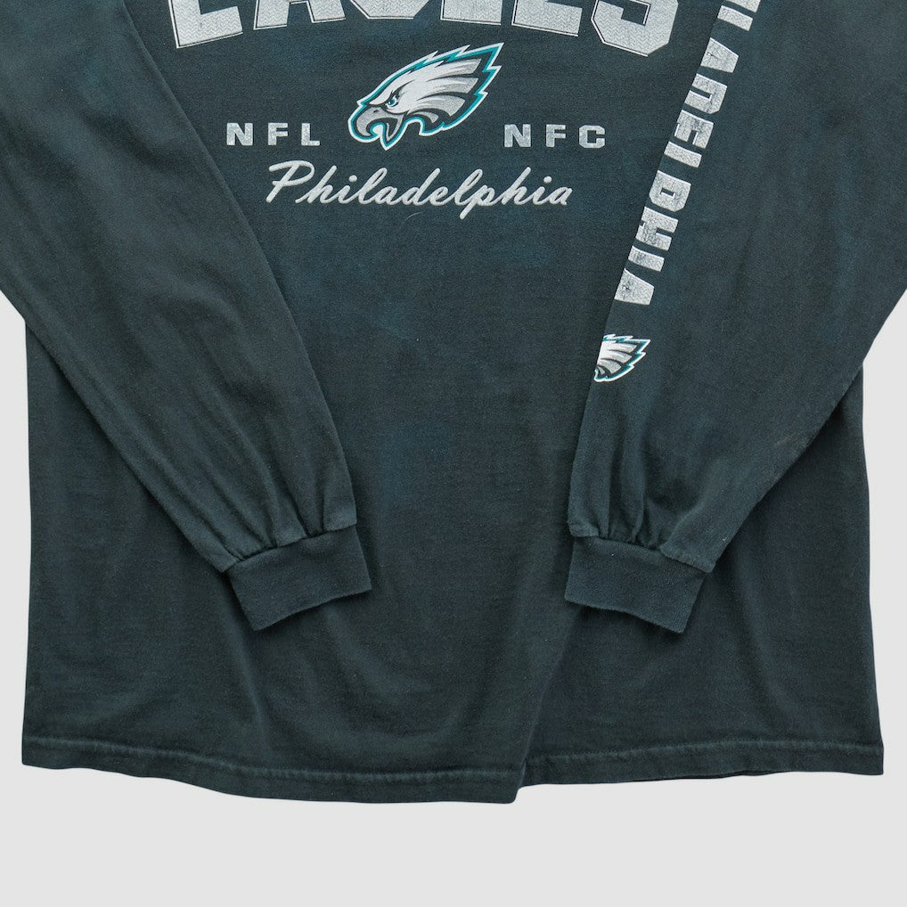 Fanatics Philadelphia Eagles NFL 2000s Long Sleeve T-shirt Charcoal Vintage