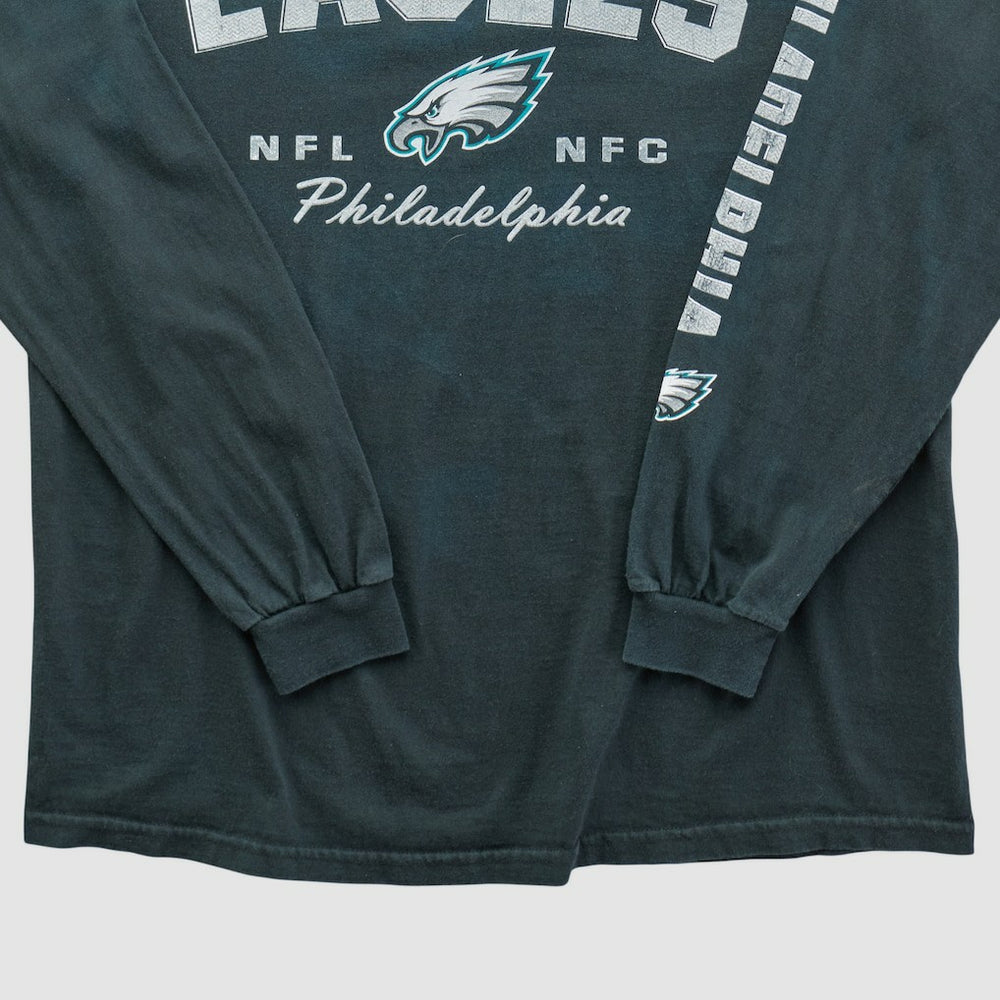 Fanatics Philadelphia Eagles NFL 2000s Long Sleeve T-shirt Charcoal Vintage