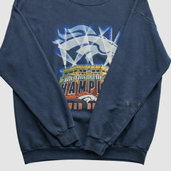 Fanatics Denver Broncos 1999 Pullover Sweatshirt Navy Vintage