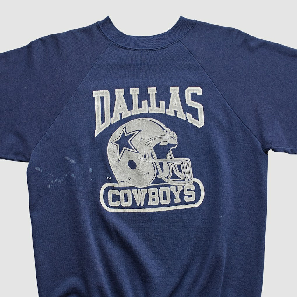 Fanatics Dallas Cowboys Logo 7 80s Pullover Sweatshirt Navy Vintage