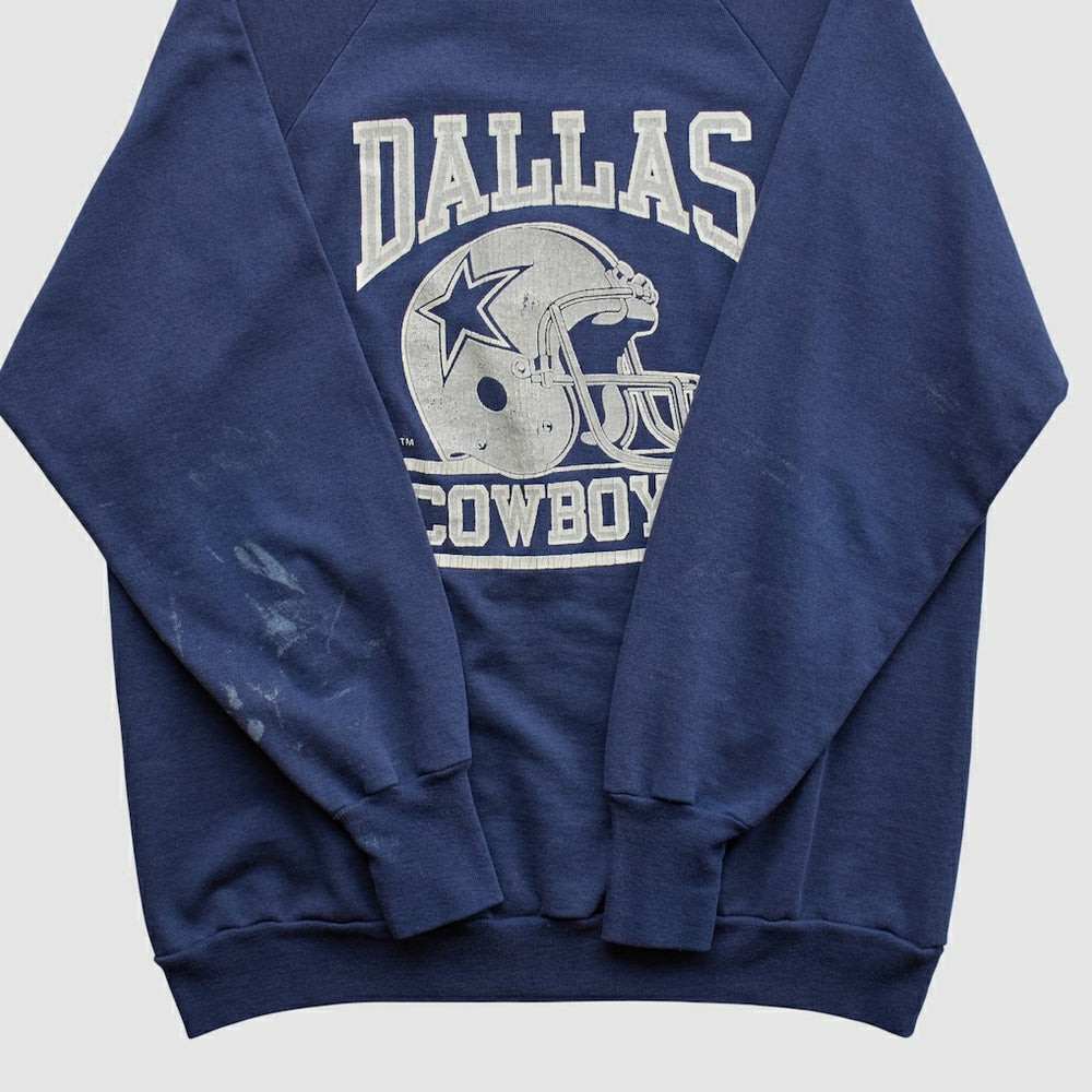 Fanatics Dallas Cowboys Logo 7 80s Pullover Sweatshirt Navy Vintage