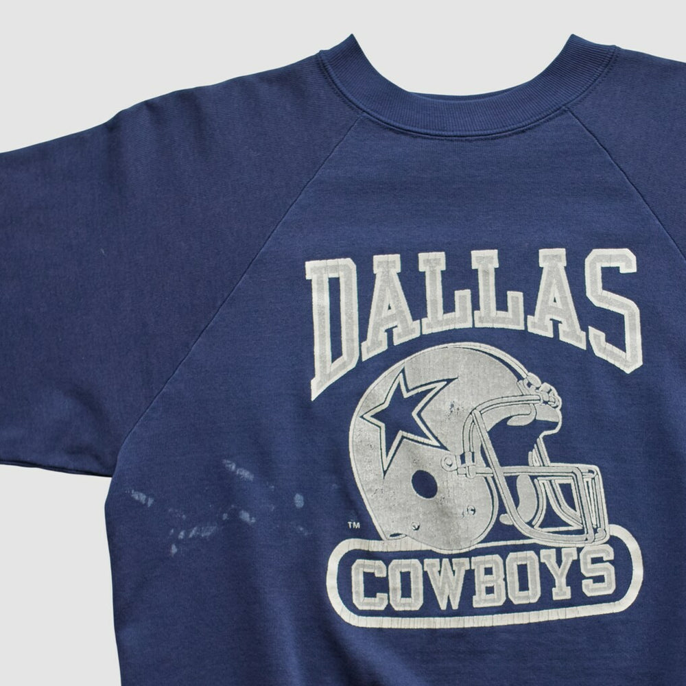 Fanatics Dallas Cowboys Logo 7 80s Pullover Sweatshirt Navy Vintage
