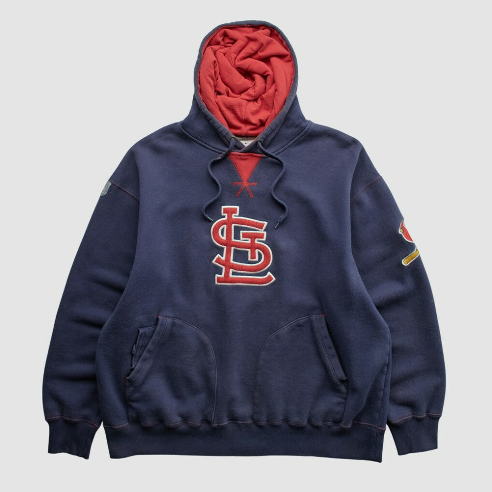 St. Louis Cardinals Majestic 2000s Hooded Pullover Sweatshirt - Navy - XVintage - Fanatics Online