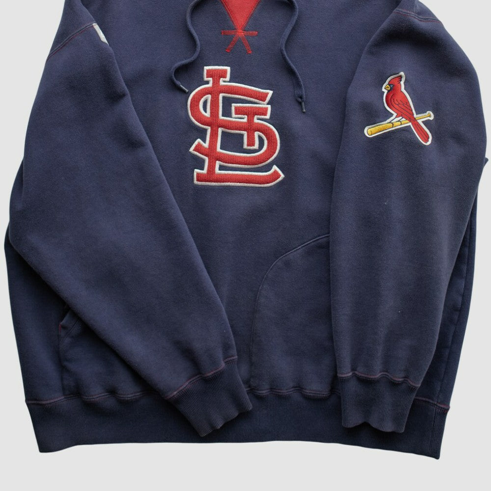 St. Louis Cardinals Majestic 2000s Hooded Pullover Sweatshirt - Navy - XVintage - Fanatics Online