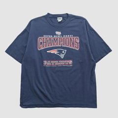 Fanatics New England Patriots Lee Apparel 2002 T-shirt Navy Vintage