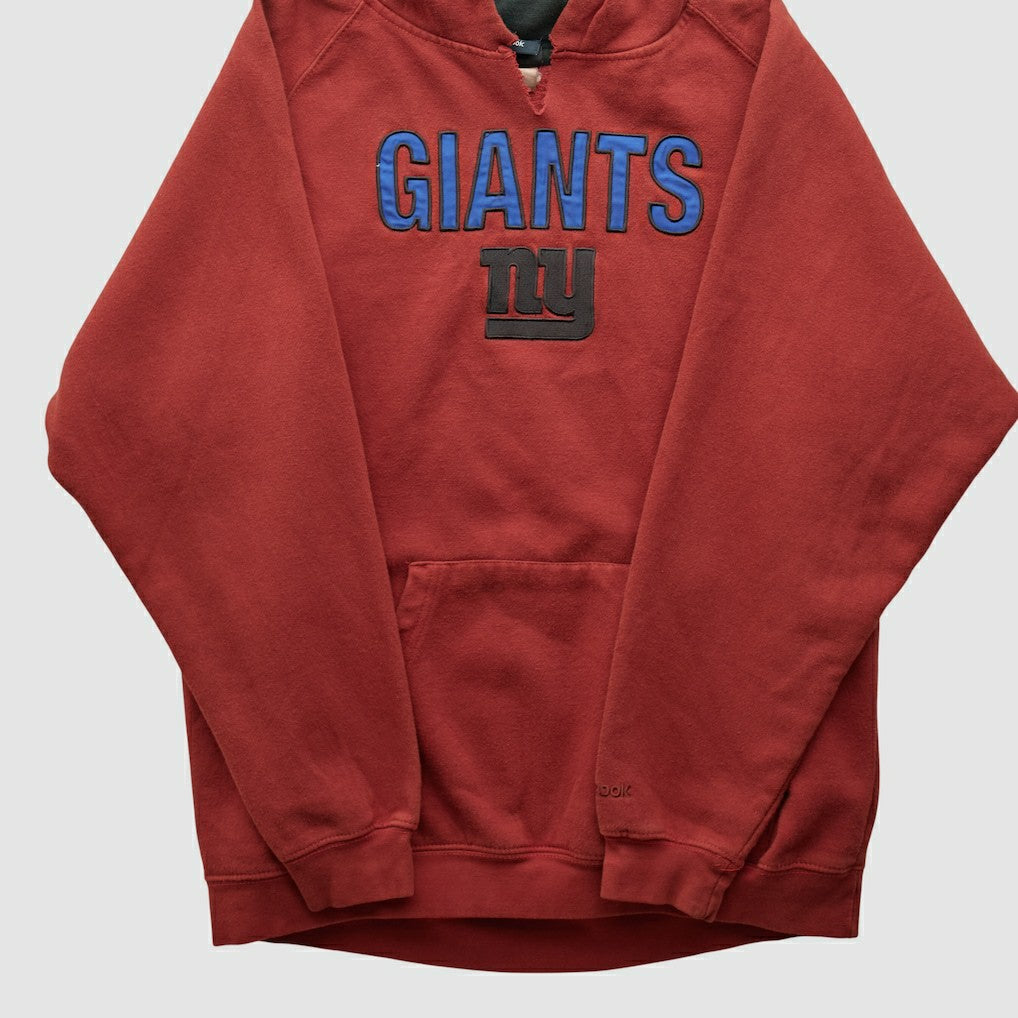 Fanatics New York Giants Reebok 2000s Hooded Pullover Sweatshirt Red Vintage