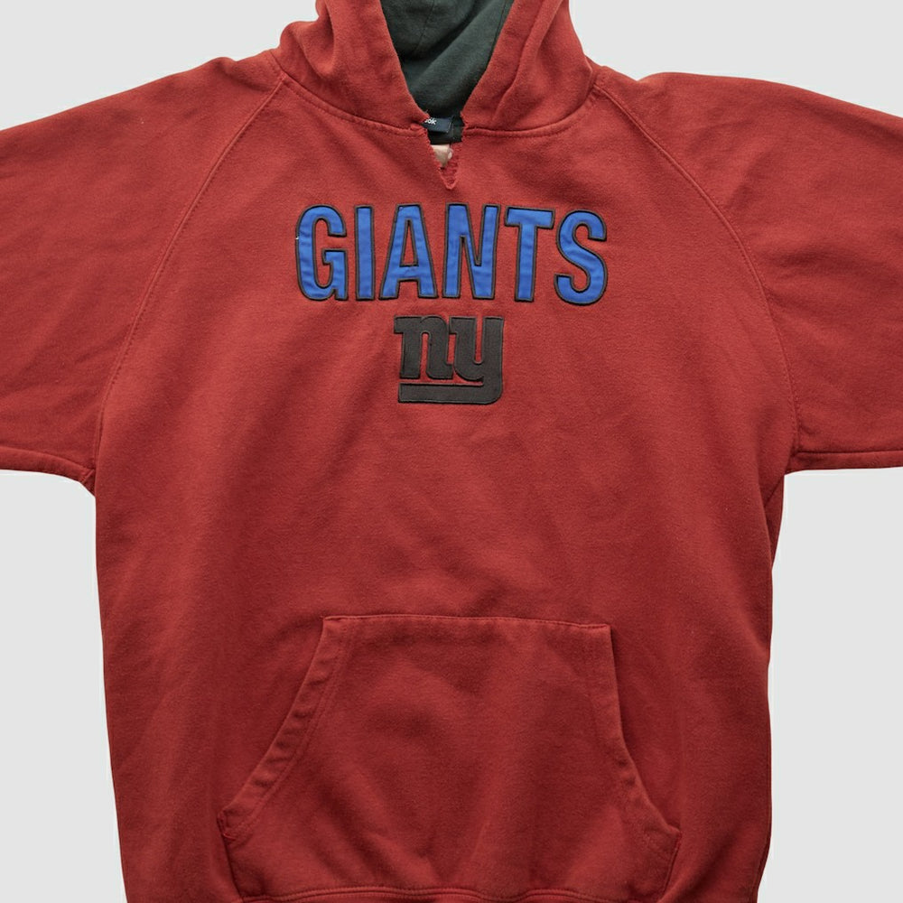 Fanatics New York Giants Reebok 2000s Hooded Pullover Sweatshirt Red Vintage