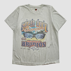 Fanatics Super Bowl XXXIII Fruit of The Loom 1998 T-shirt Heather Gray Vintage