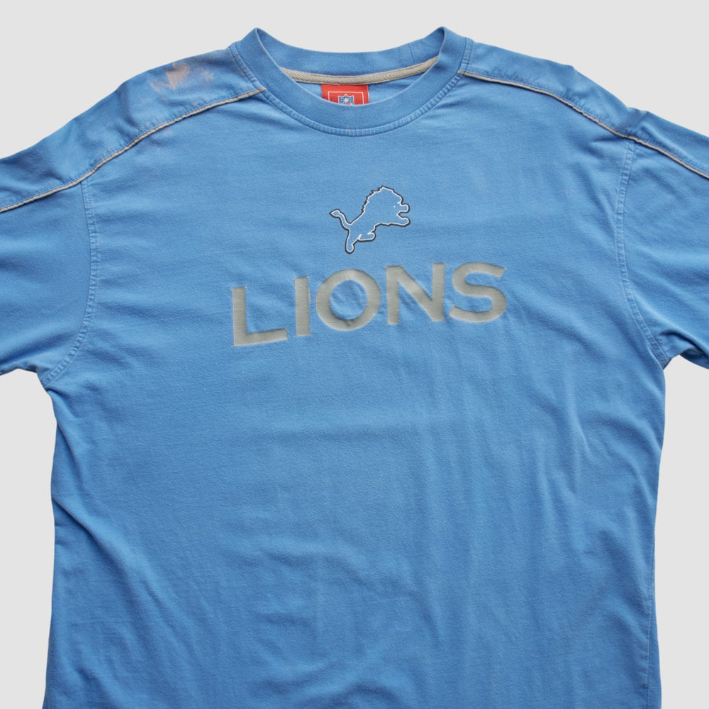 Fanatics Detroit Lions NFL 2000s Long Sleeve T-shirt Light Blue Vintage