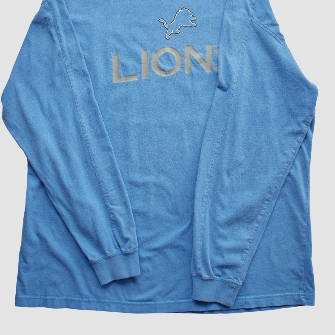 Fanatics Detroit Lions NFL 2000s Long Sleeve T-shirt Light Blue Vintage