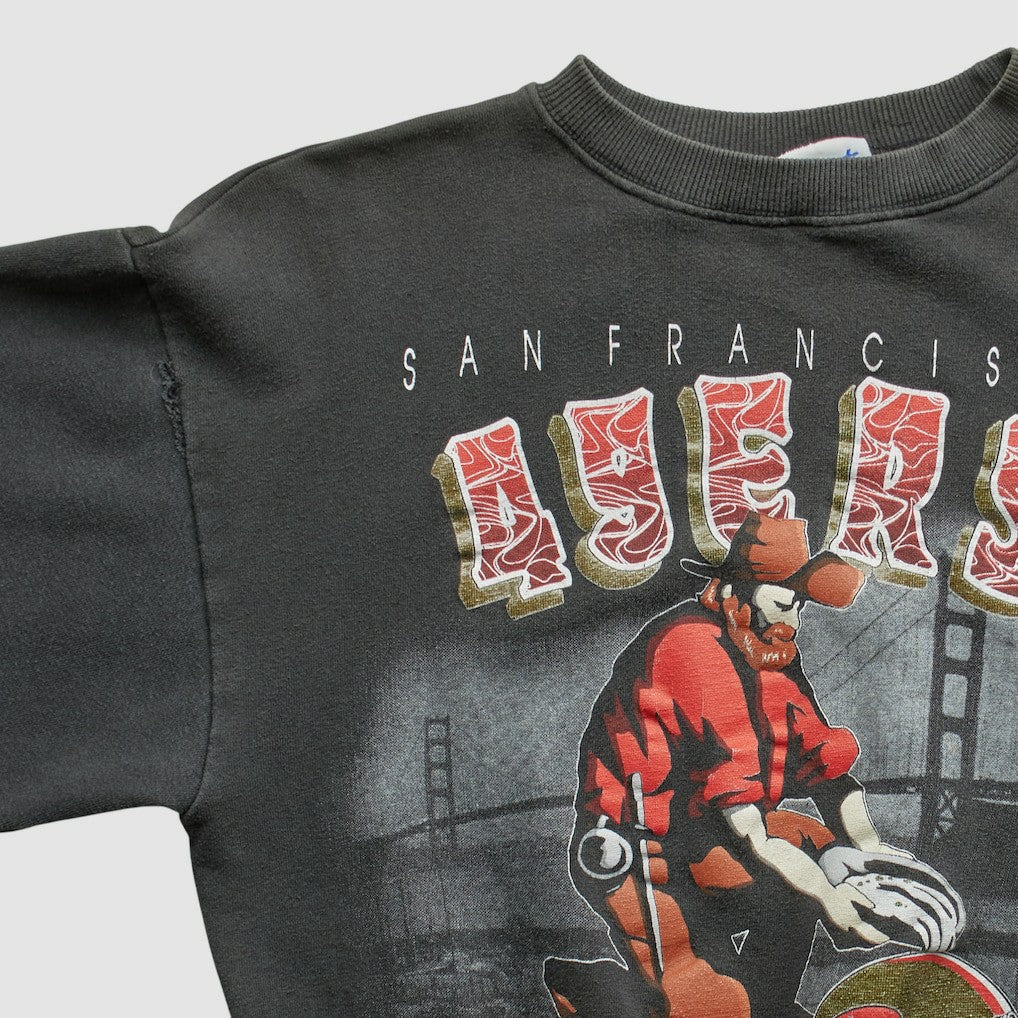Fanatics San Francisco 49ers All Out Fan 90s Pullover Sweatshirt Black Vintage