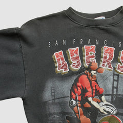 Fanatics San Francisco 49ers All Out Fan 90s Pullover Sweatshirt Black Vintage