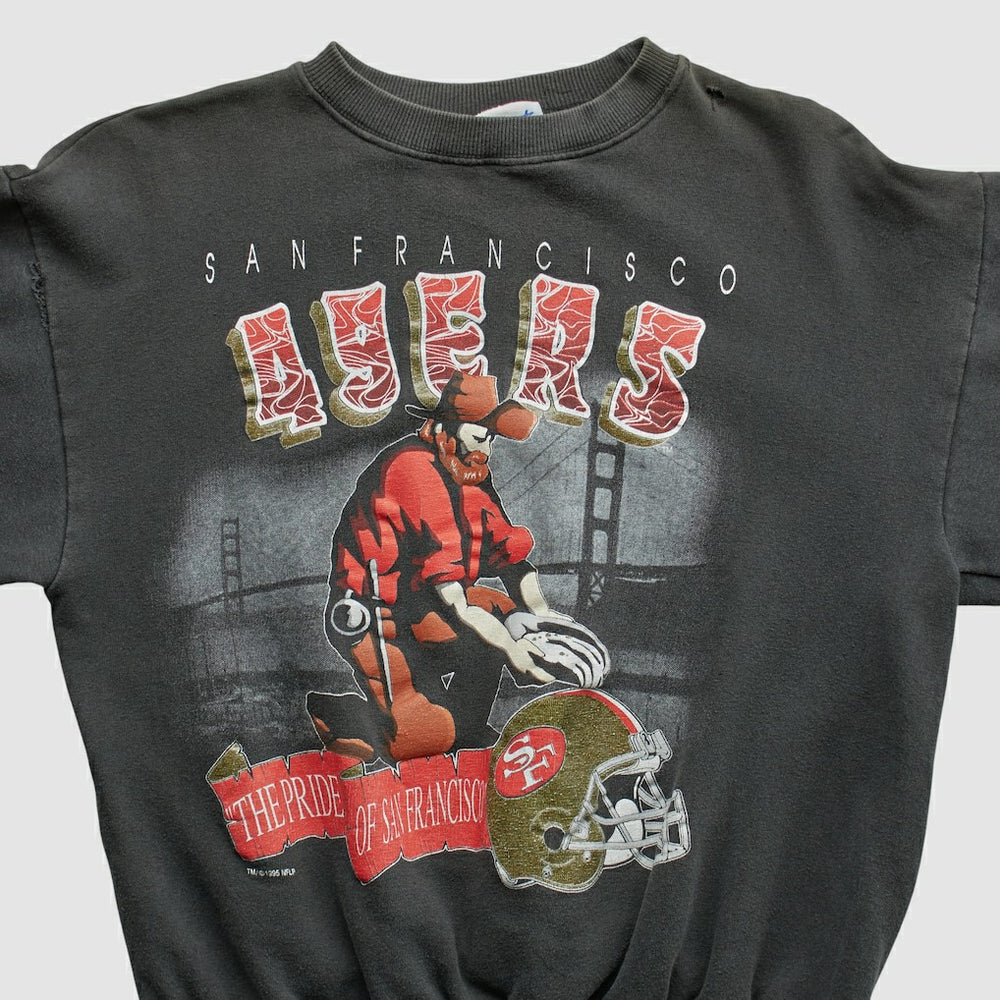 Fanatics San Francisco 49ers All Out Fan 90s Pullover Sweatshirt Black Vintage