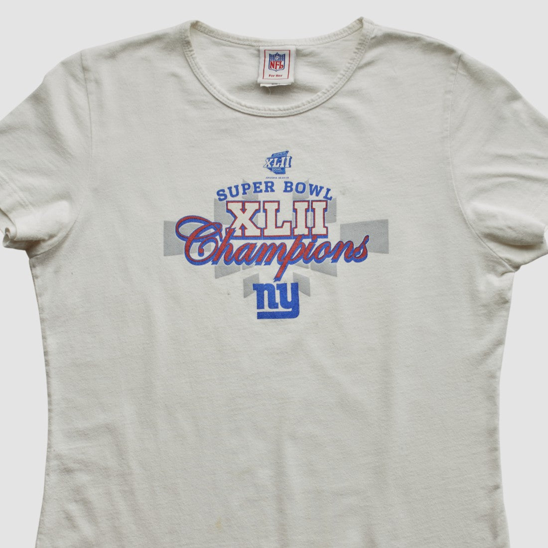 Fanatics Super Bowl XLII NFL 2008 T-shirt White Vintage